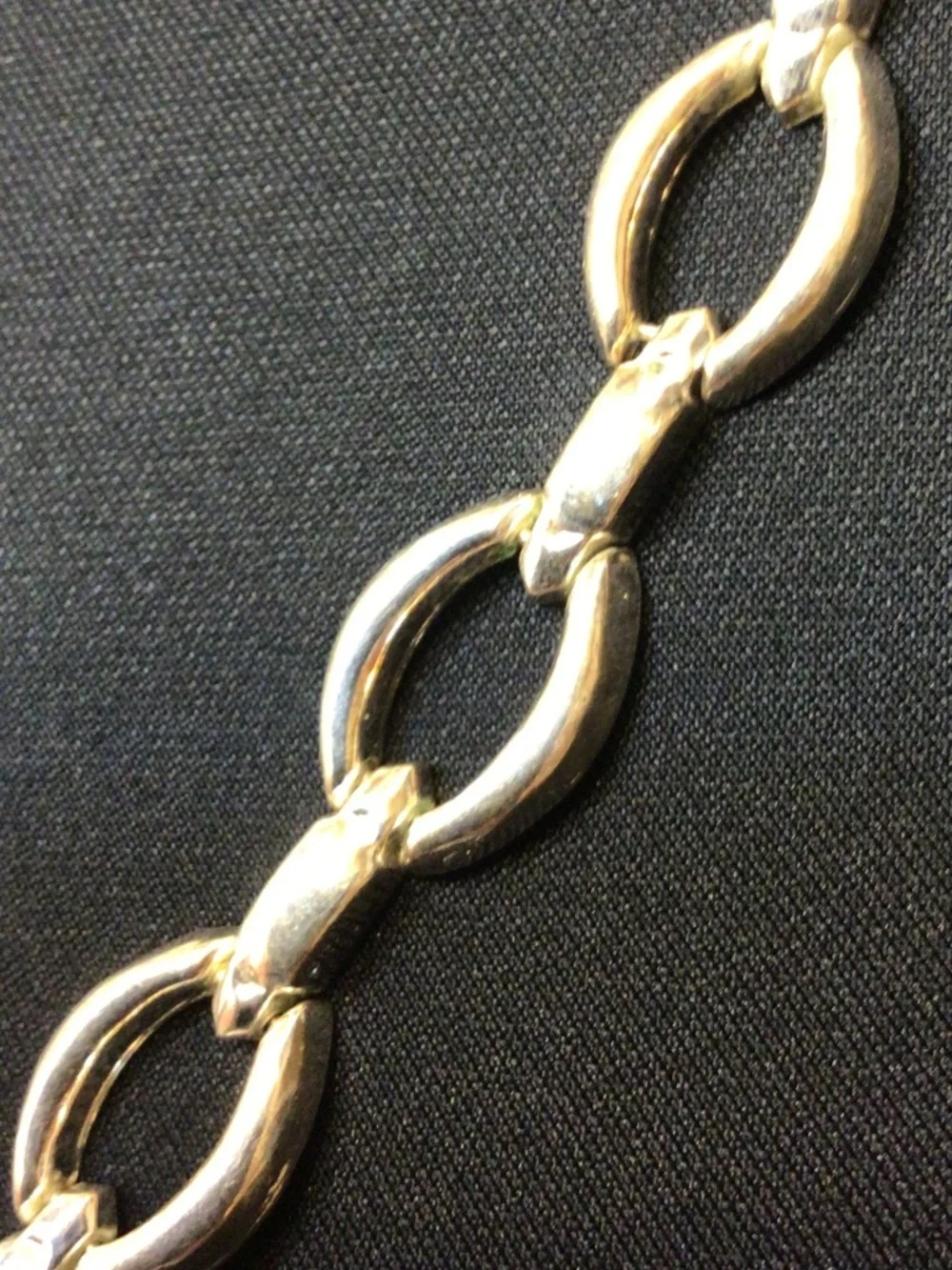 Stylish Sterling Silver Oval Link Bracelet 925 Italy